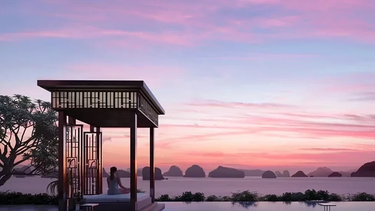 Hồ bơi ngắm trọn hoàng hôn trên Vịnh