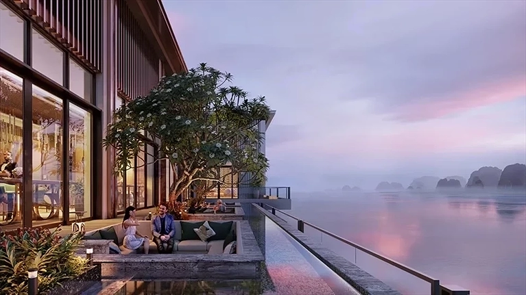 Hồ bơi ngắm trọn hoàng hôn trên Vịnh