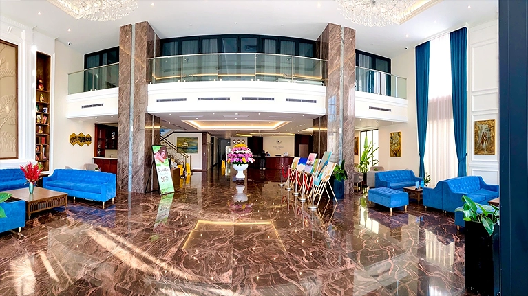 Khu vực sảnh check-in rộng rãi