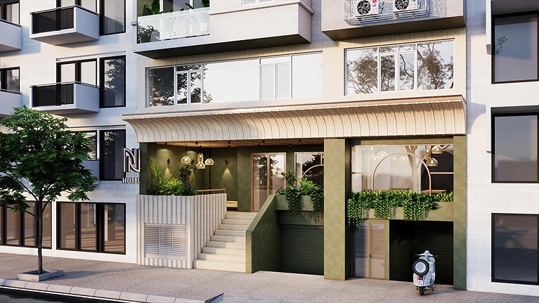 Khu vực phía trước khách sạn