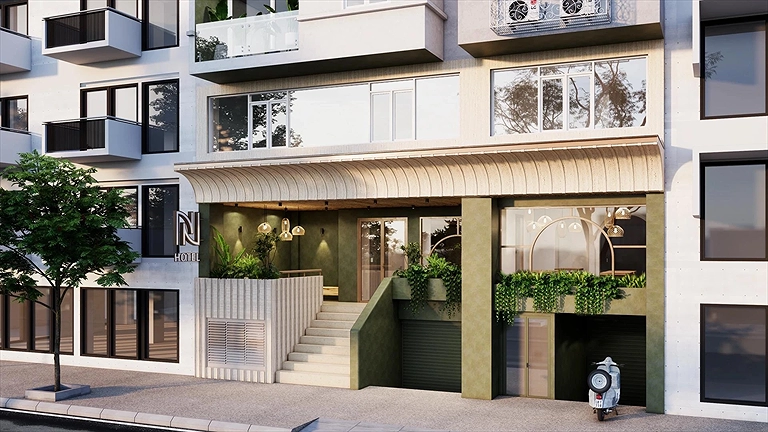 Khu vực phía trước khách sạn