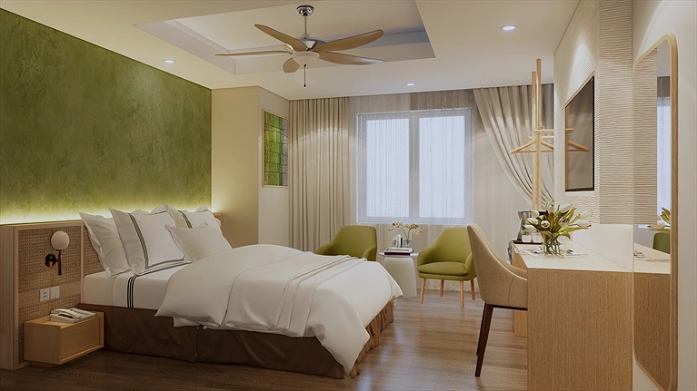 Phòng Deluxe Double Window Alley View