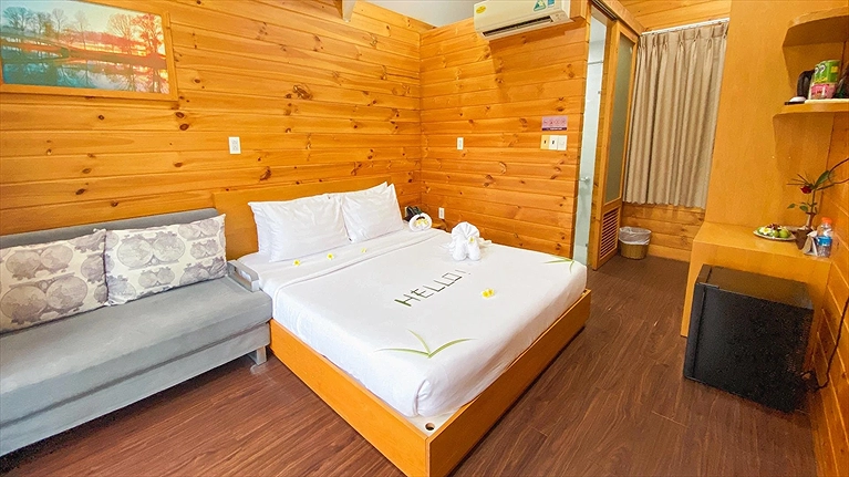 Wooden Bungalow Garden View