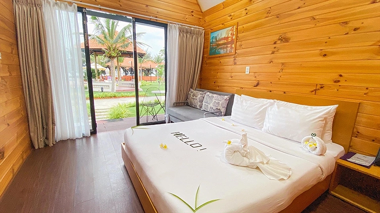 Wooden Bungalow Pool View