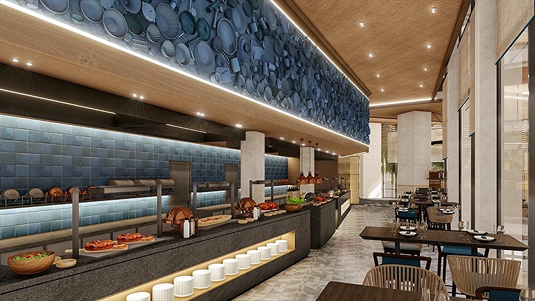 Khu vực nhà hàng (Silk Road Charm Restaurant)