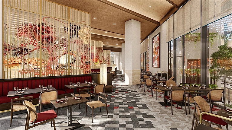 Khu vực nhà hàng (Silk Road Charm Restaurant)