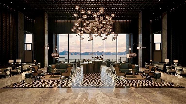 Khu vực sảnh check in hiện đại